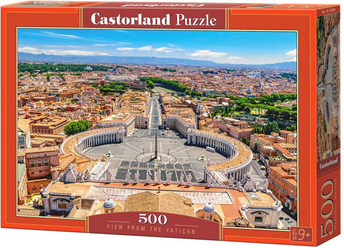 Castorland-Blick vom Vatikan – Puzzle – 500 Teile – Satin-Finish – perfekte Passform – europäische Qualität