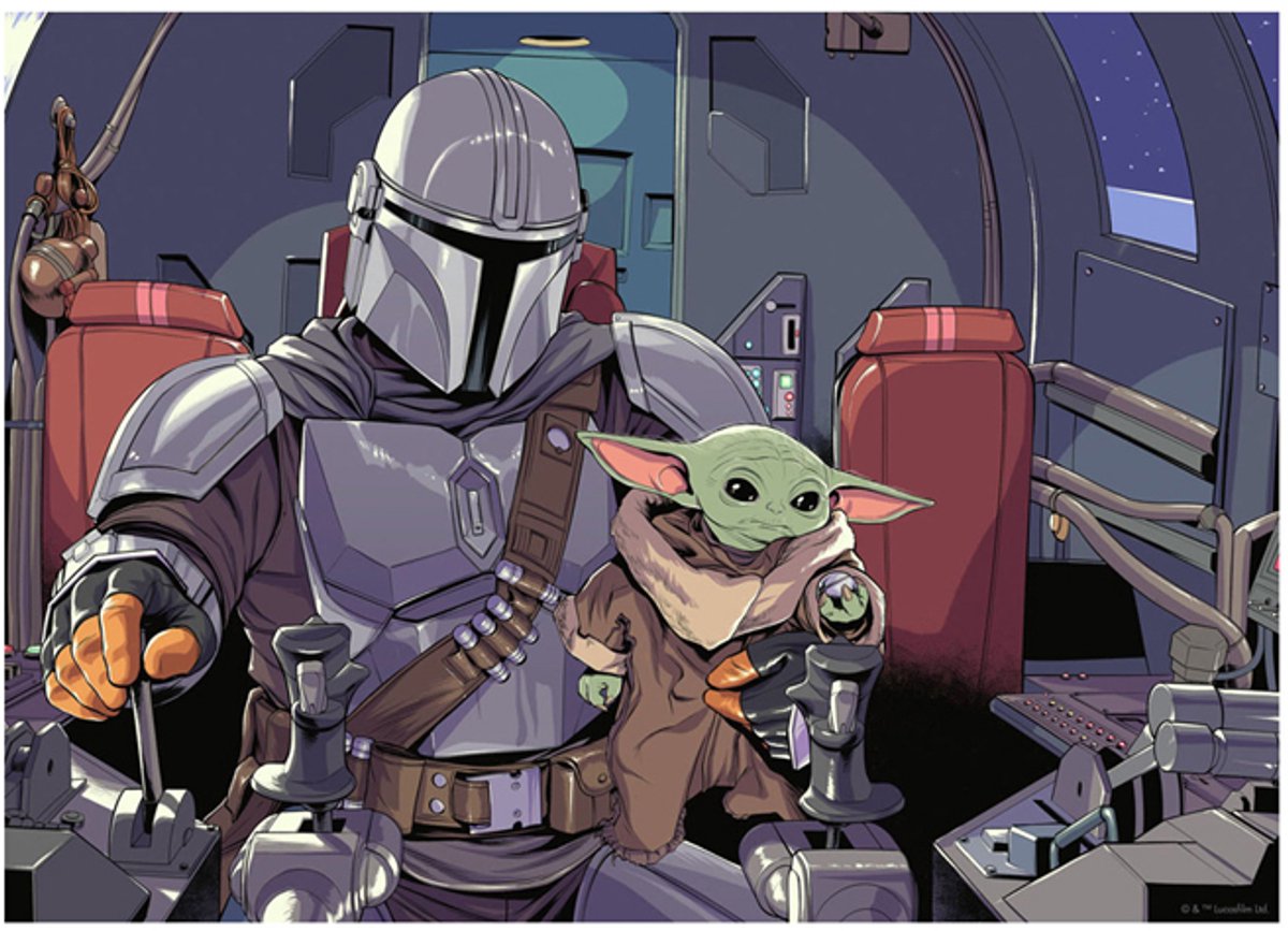 Ravensburger Jigsaw Puzzle Star Wars der Mandalorianer, 1000st.