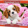 Selecta Castorland Jigsaw Puzzle Welpe in rosa Blumen, 500st.