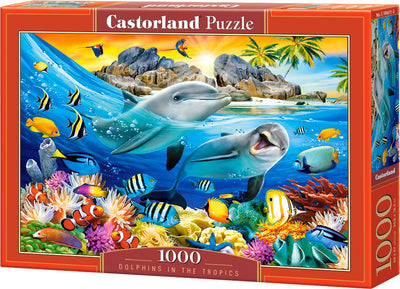 Castorland-Delfine in den Tropen – Puzzle – 1.000 Teile – seidenmatt – perfekte Passform – europäische Qualität