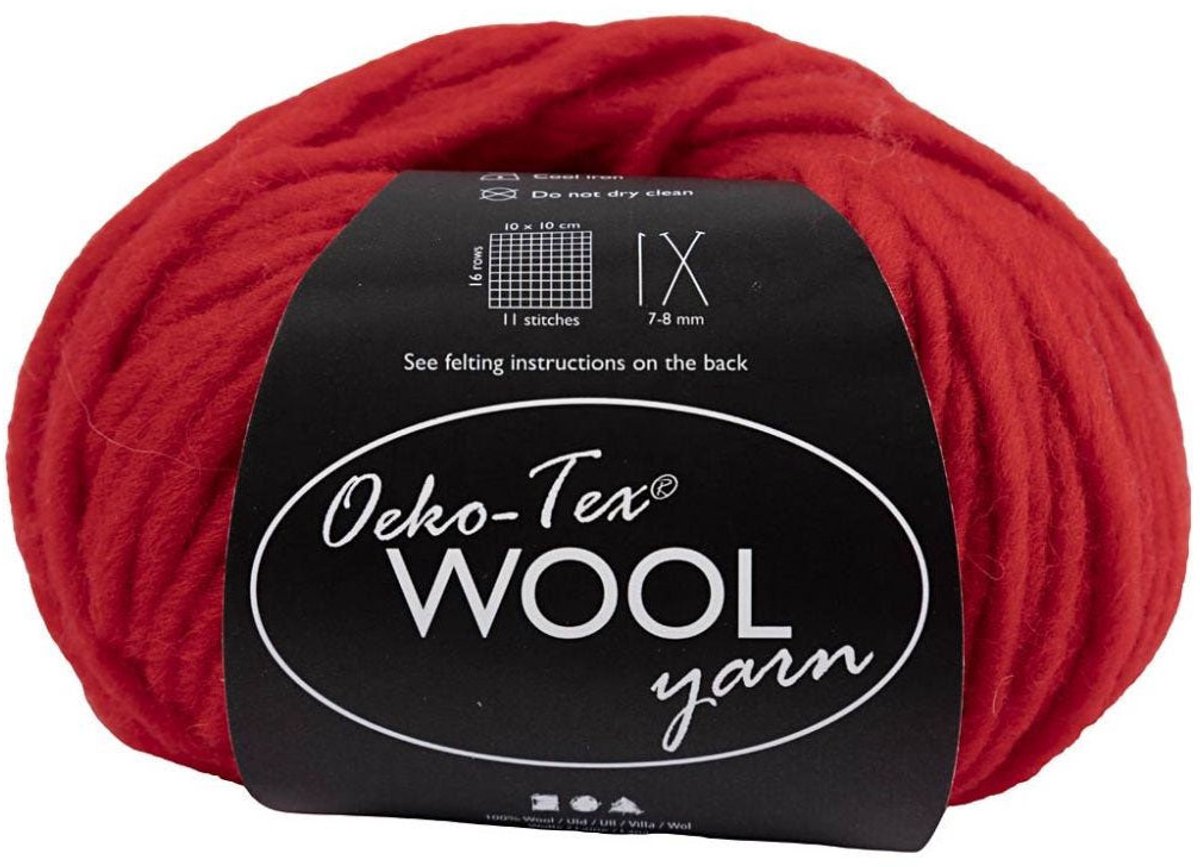 Kreativfirma Wollgarn rot, 50 m