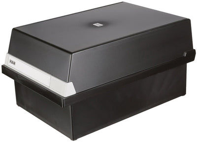 Abi-Karteikarte A5 23,5 x 36 x 19 cm schwarz für 1300 Visitenkarten
