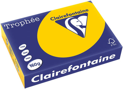 Clairefontaine Trophäe intensiv A4 Sonnenblumengelb 160 g 250 Blatt