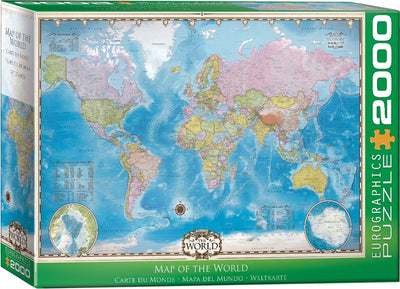 Eurographics - Weltkarte [Weltkarte] - 2000 Teile 97×68cm (B×H) – Familienpuzzle