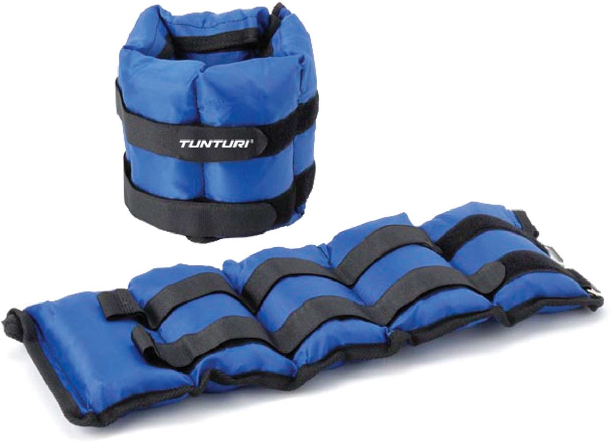 Tunturi variable Knöchelgewichte und Handgelenkgewichte – 2x 2,25 kg – blau