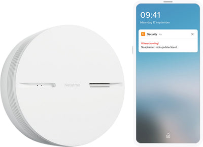 Netatmo Smarter Rauchmelder mit WLAN – Smarter Rauchmelder – funktioniert mit Google Home Apple Home Kit – anschließbar – 10-Jahres-Batterie