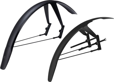 BBB Radschutzblech-Set – Discguard Plus – verstellbar, kompatibel mit Scheibenbremsen – Mountainbike-Rennrad – BFD-66S