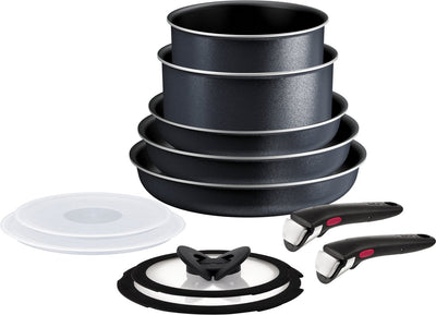 Tefal ingenio so light - Pfannenset - 11-teilig - Induktion - stapelbar - abnehmbare Griffe - platzsparend