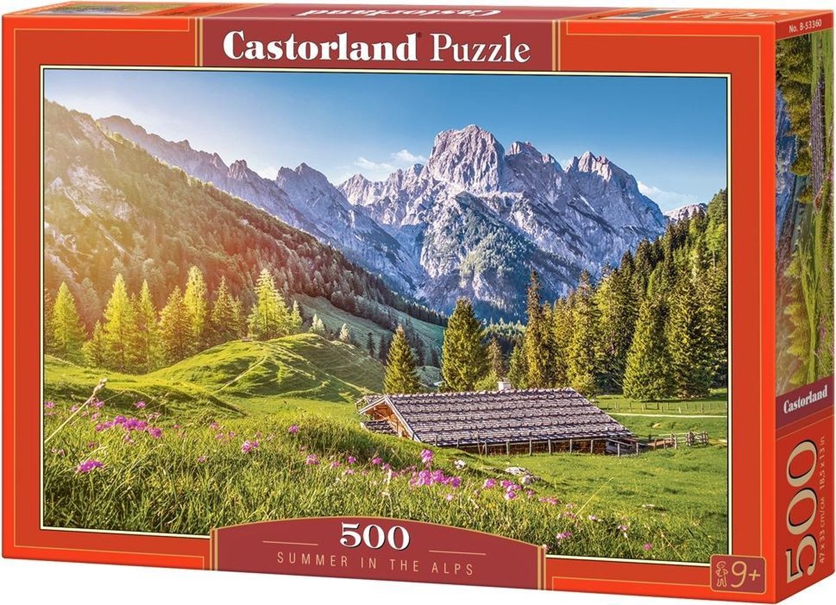 Castorland Sommer in den Alpen – Puzzle – 500 Teile – Satin-Finish – perfekte Passform – europäische Qualität
