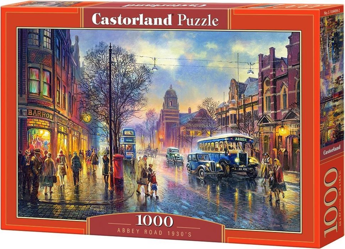 Castorland Abbey Road 1930er Jahre – Puzzle – 1.000 Teile – Satin-Finish – perfekte Passform – europäische Qualität