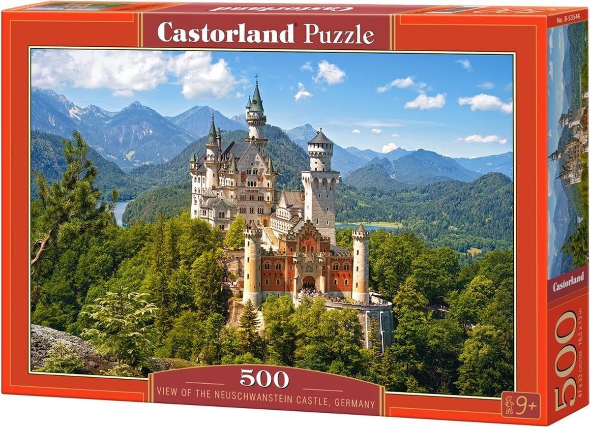Castorland-Ansicht des Schlosses Neuschwanstein Deutschland – Puzzle – 500 Teile – Satin-Finish – perfekte Passform – europäische Qualität