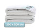 Stille. Living Hush Living – synthetische Bettdecke – 4 Jahreszeiten – 200 x 200 cm – 200 g/m² + 300 g/m² hochwertige Polyesterfaser – mit Befestigungsschlaufen – weich und leicht