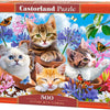 Selecta Castorland Puzzle Kätzchen mit Blumen, 500 Teile.