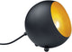 Rl lebe dein Licht Reality Billy - Tischlampe - Schwarz matt - Goldfarbe - exkl. 1x e14 max 28w - Schnurschalter