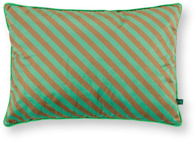 Pip Studio Dekokissen Block Stripes – Kissen für das Wohnzimmer – Grün – 35x50cm