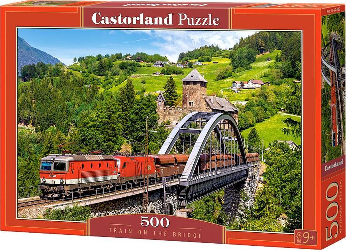 Selecta Castorland Legpuzzel Zug auf der Brücke, 500st.