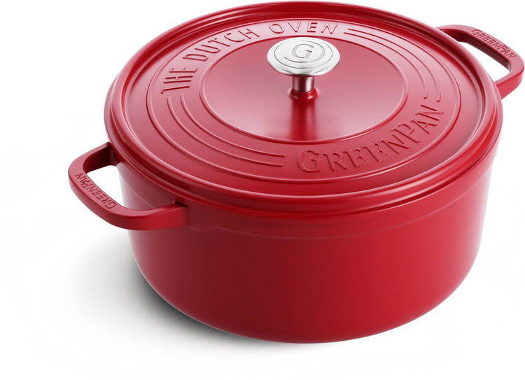 Greenpan Featherweights Schmorpfanne 24 cm – 5,3 l – rot – PFAS-frei