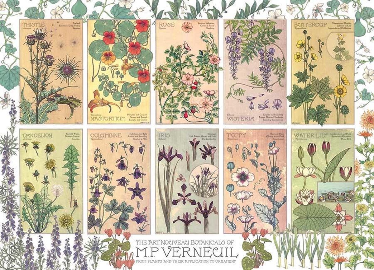 Cobble Hill Puzzle botanische Blumen 1000-teiliges Puzzle.
