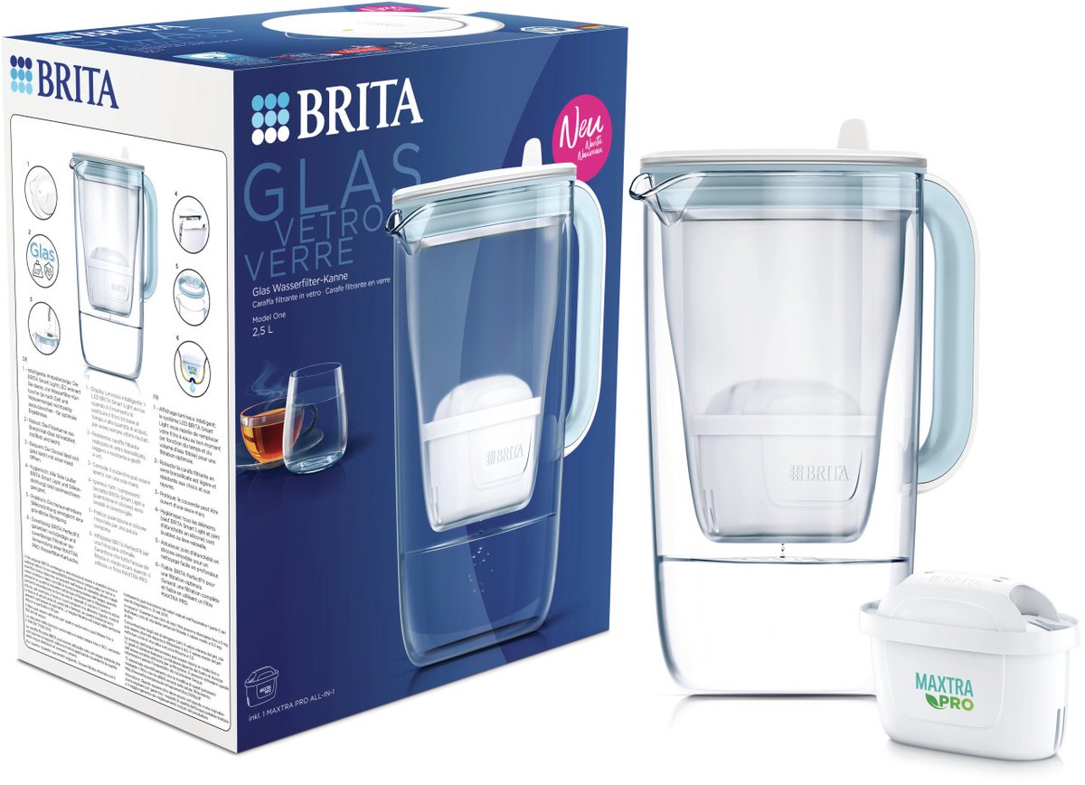 Brita Glaswasserfilterkrug 2,5 l + Maxtra Pro Wasserfilter 1050449