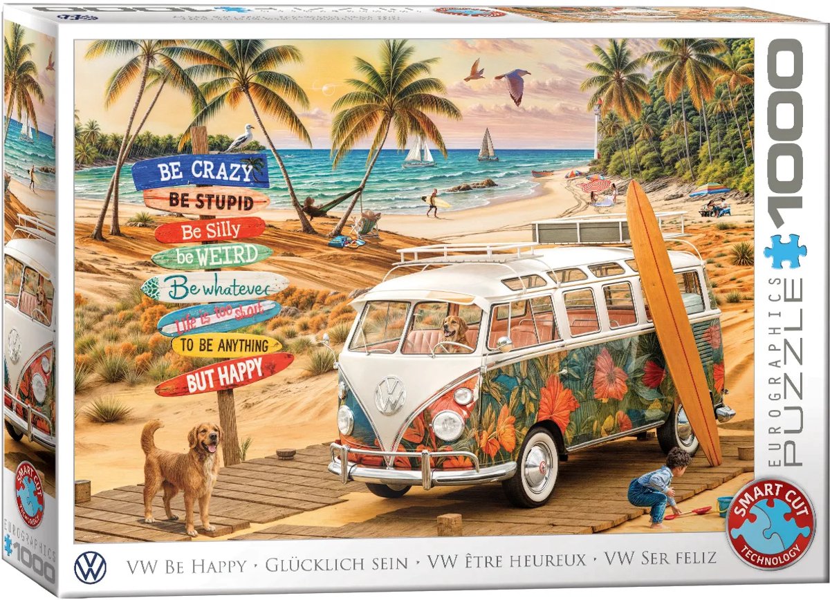 Eurographics – VW be happy [sei glücklich] – 1000 Teile 68×48 cm (B×H) – Puzzle