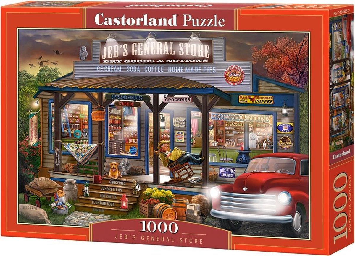Castorland Jeb's General Store – Puzzle – 1.000 Teile – Satin-Finish – perfekte Passform – europäische Qualität