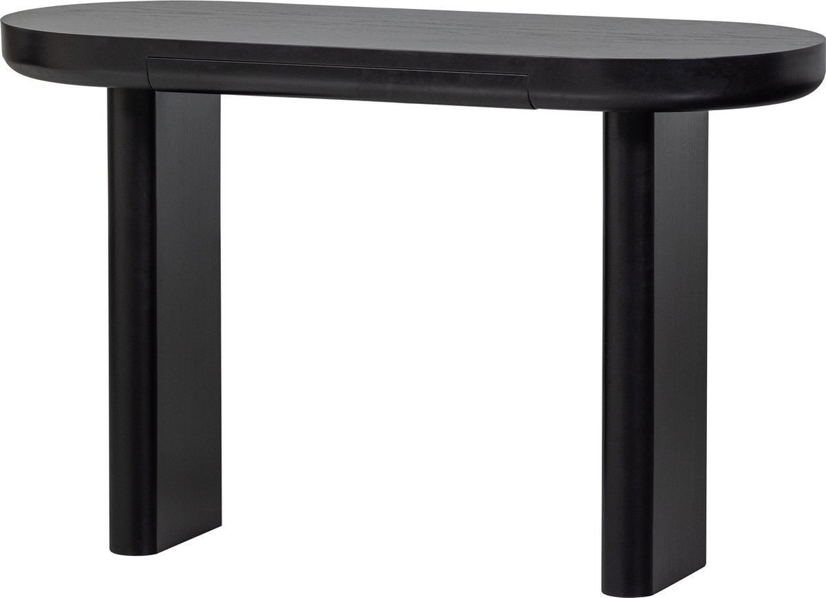 Woood Mael Schreibtisch-Beistelltisch – Furnier – Schwarz – 75 x 120 x 50