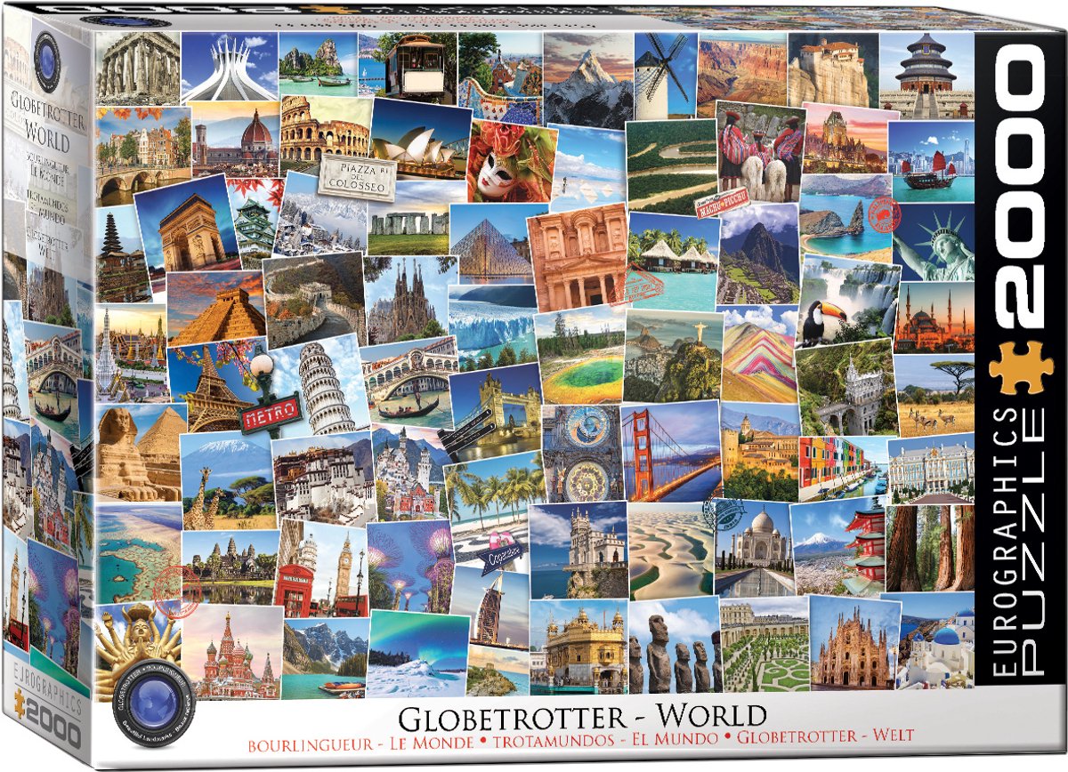 Eurographics - Welt - Weltenbummler - 2000 Teile 97×68cm (B×H) – Puzzle