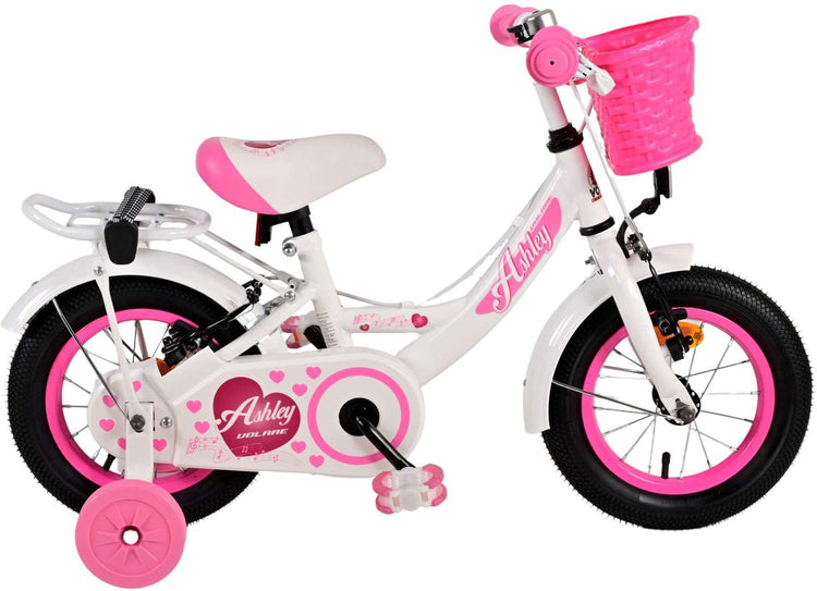 Volare Ashley Children's Bicycle - Mädchen - 12 Zoll - Weiß - Zwei Handbremsen