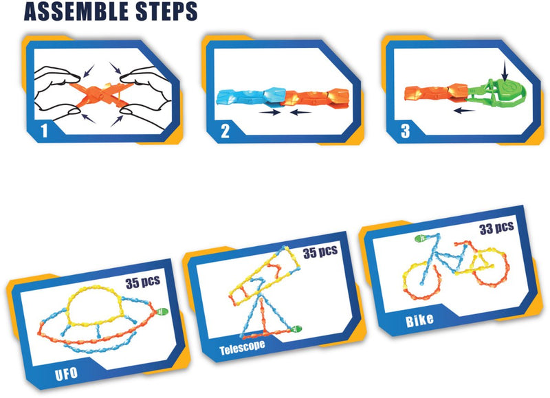 Eddy Toys Jumping Domino Blast Set 36 Teile – Dominospiel Kinder mit Pop-Up-Effekt – Jumping Domino Set mit Action – Domino Stunt Set Interaktive Dominobahn – Bunter Bauspaß