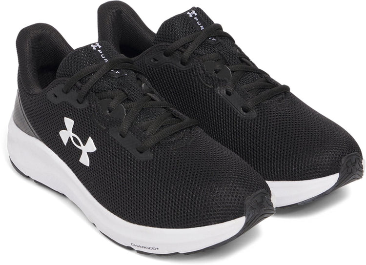 Under Armour UA W Charged Pursuit 4 Damen-Sportschuhe – Schwarz – Weiß