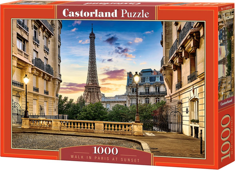 Castorland Spaziergang in Paris bei Sonnenuntergang – Puzzle – 1000 Teile – Satin-Finish – perfekte Passform – europäische Qualität