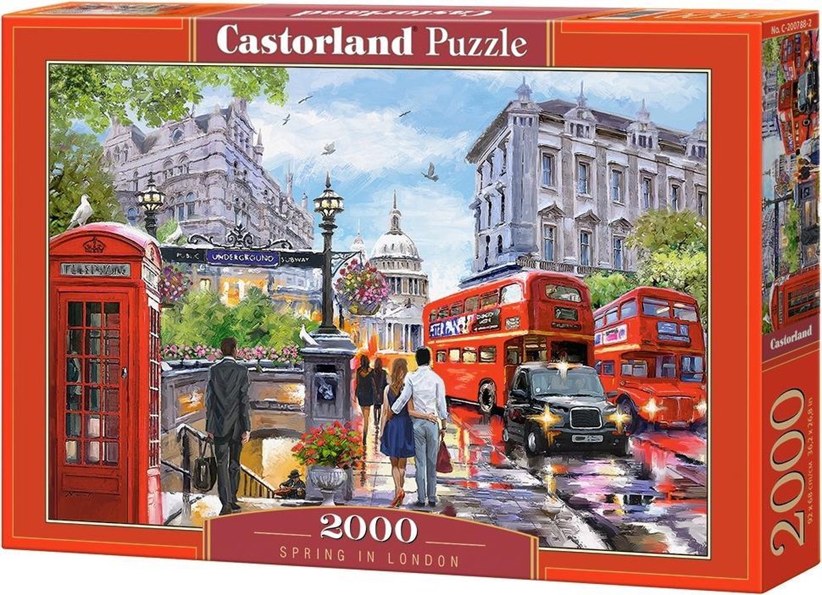 Castorland Frühling in London – Puzzle – 2.000 Teile – Satin-Finish – perfekte Passform – europäische Qualität