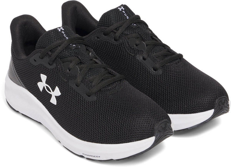 Under Armour UA W Charged Pursuit 4 Damen-Sportschuhe – Schwarz – Weiß