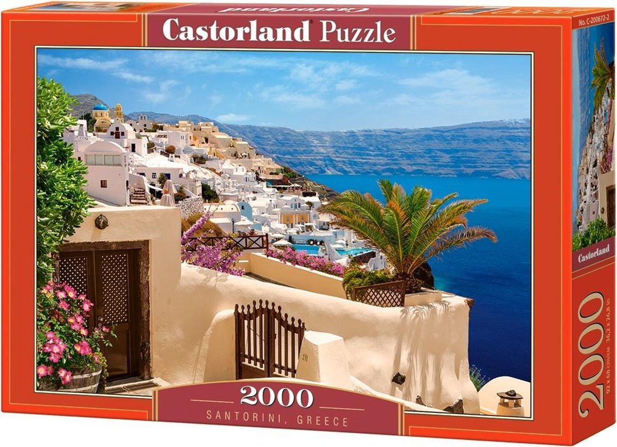 Castorland Santorini Griechenland – Puzzle – 2.000 Teile – Satin-Finish – perfekte Passform – europäische Qualität
