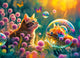 Castorland-Puzzle „Magischer Morgen“ – 100 Teile – buntes Spielzeug.