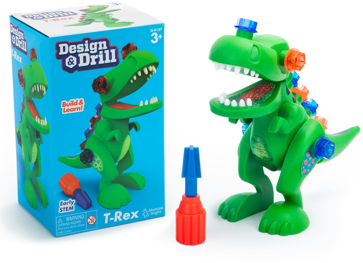 Lernressourcen Design Drill® T-Rex – Drill dekorierter Dinosaurier – Stimme – 3+