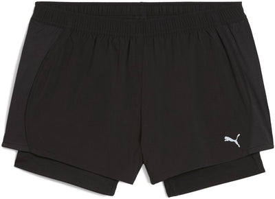 Puma W Run Velocity 2in1 3 kurze Damen-Sporthose – Schwarz