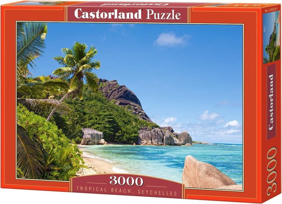Tropischer Strand von Castorland, Seychellen – Puzzle – 3.000 Teile – satinierte Oberfläche – perfekte Passform – europäische Qualität