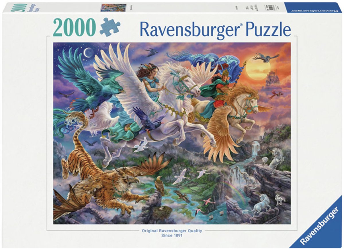 Ravensburger Jigsaw Puzzle Auf dem Pegasus dirten Datlufte, 2000st.