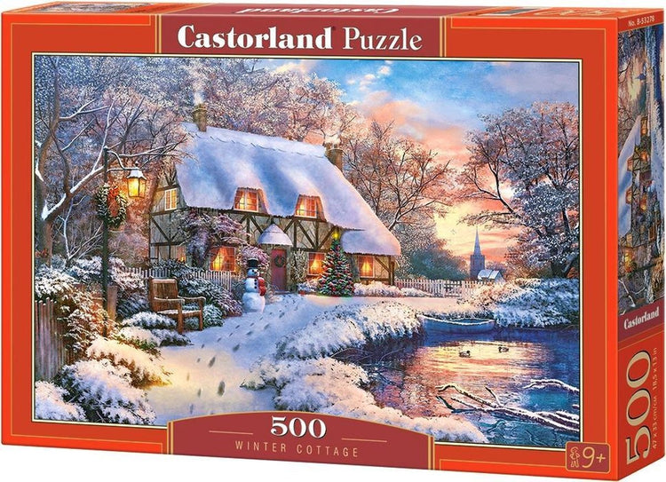 Castorland Winterhütte – Puzzle – 500 Teile – Satin-Finish – perfekte Passform – europäische Qualität