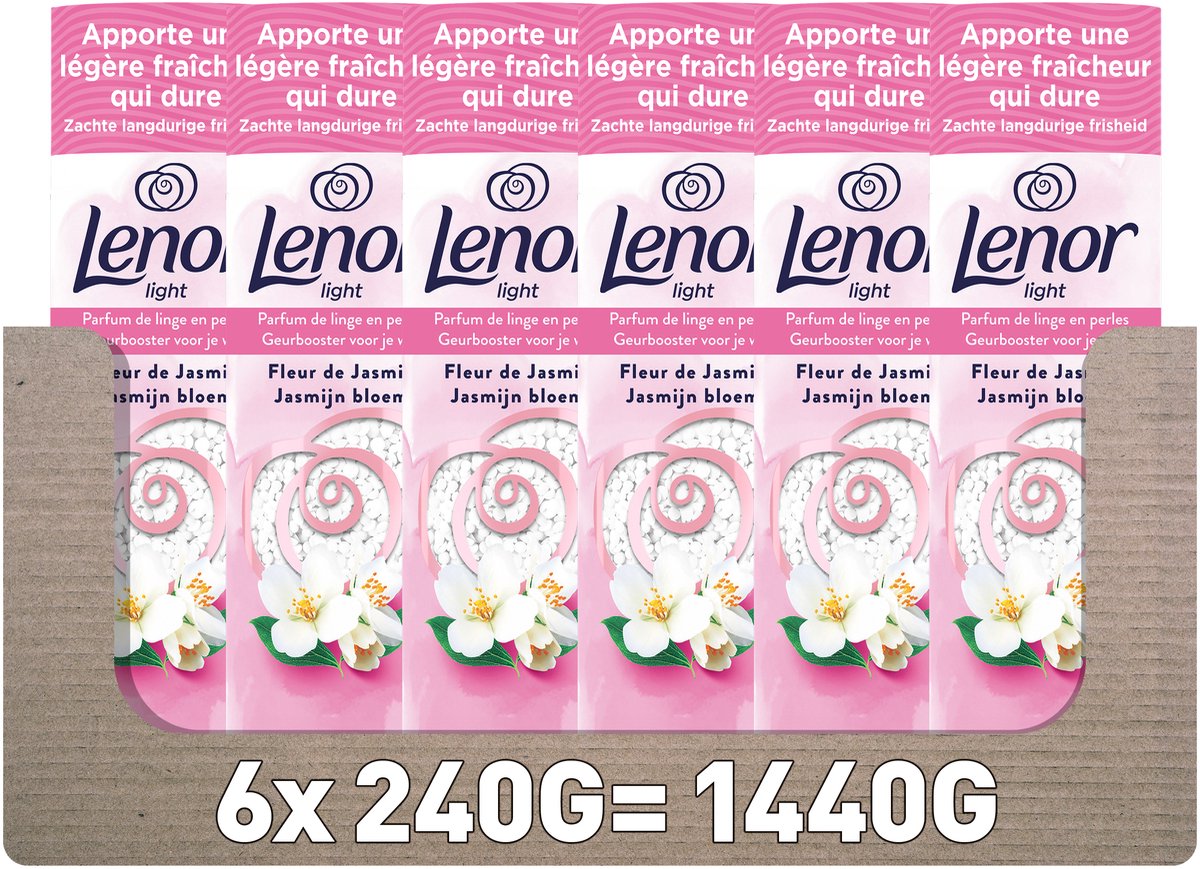 Lenor leichter Duftverstärker Jasminblüte – 6 x 240 Gramm – Waschparfüm
