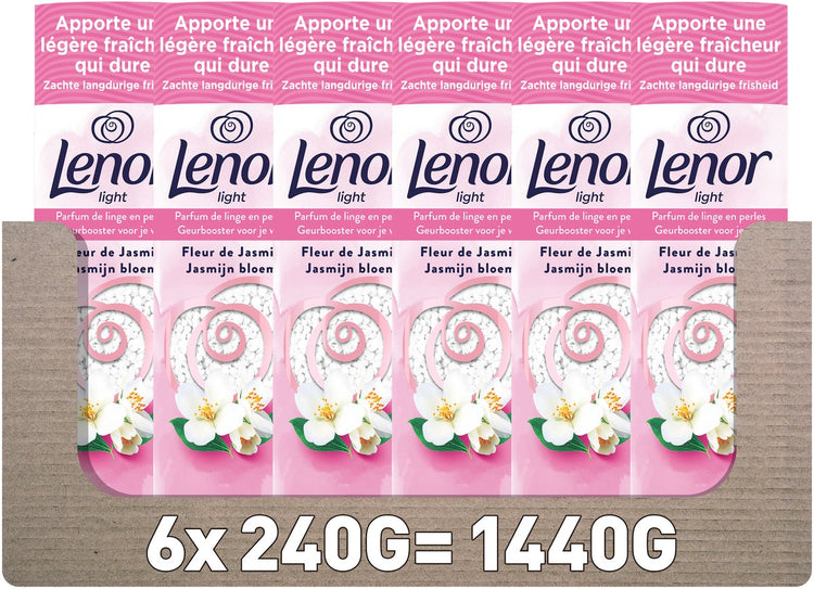 Lenor leichter Duftverstärker Jasminblüte – 6 x 240 Gramm – Waschparfüm