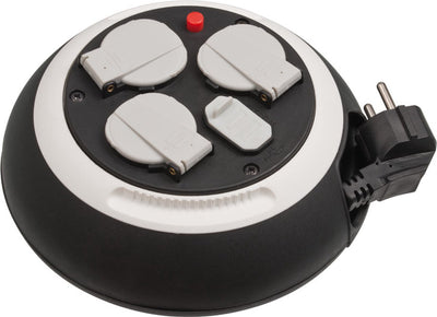 Brennerstuhl Comfort Line Kabelbox dreifach mit USB-Mini-Kabeltrommel (Indoor-Kabeltrommel für Zuhause mit USB-Ladefunktion, 3m Kabel) – 1109220600