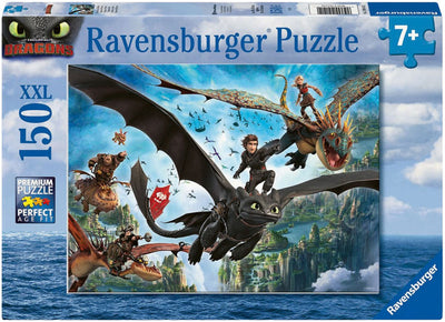 Ravensburger Puzzle Drachen und Helden - 150 Teile. xxl