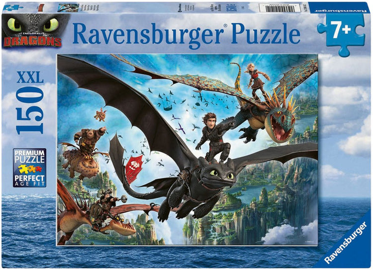 Ravensburger Puzzle Drachen und Helden - 150 Teile. xxl