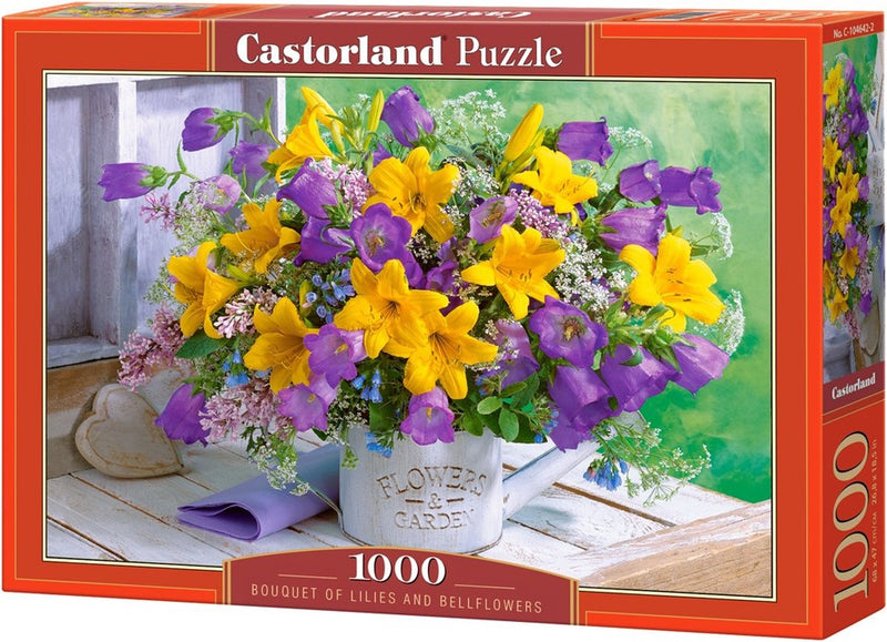 Castorland Blumenstrauß aus Lilien und Glockenblumen – Puzzle – 1.000 Teile – Satin-Finish – perfekte Passform – europäische Qualität