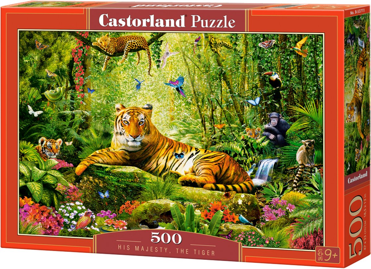 Castorland, seine Majestät, der Tiger – Puzzle – 500 Teile – Satin-Finish – perfekte Passform – europäische Qualität