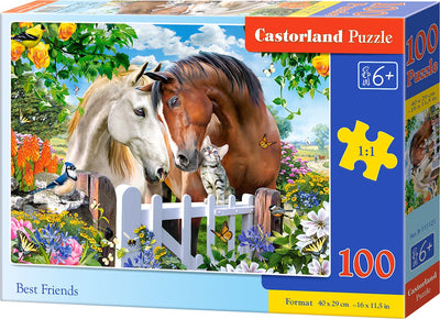 Castorland beste Freunde – Puzzle – 100 Teile – Freundschaft – Premium-Qualität