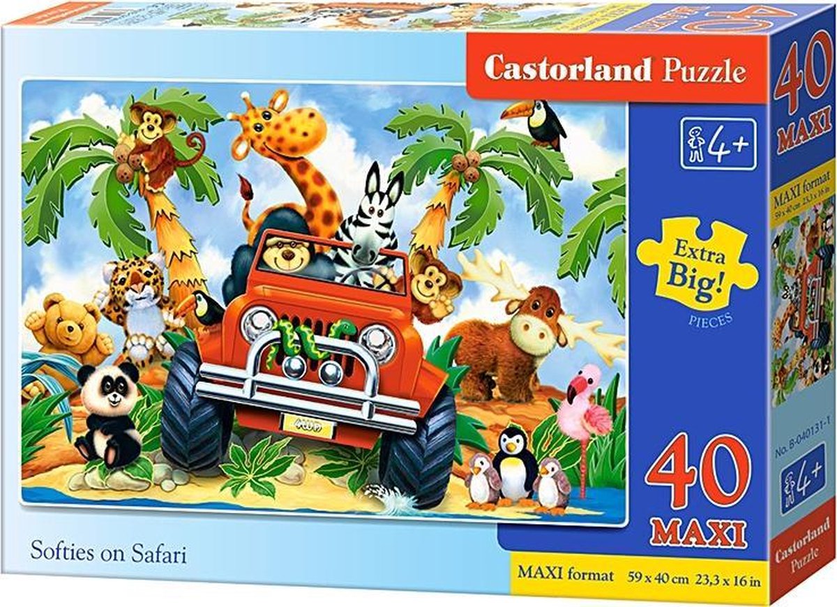 Castorland Softies auf Safari – 40 Stück Maxi