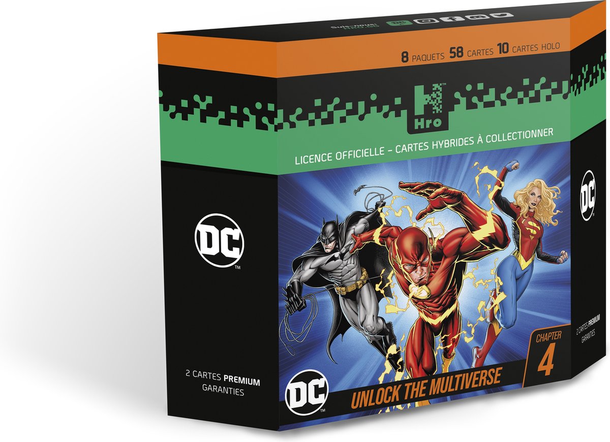 Hro DC – The Flash 8-Pack Premium Pack – Sammelkarten – DC Comics – 58 Sammelkarten (2 Bonus-Verfolgungskarten) – Kapitel 4